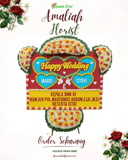 Papan Bunga Pernikahan Margosari